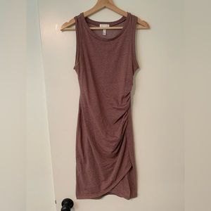 Leith Purple XS Ruched Dress